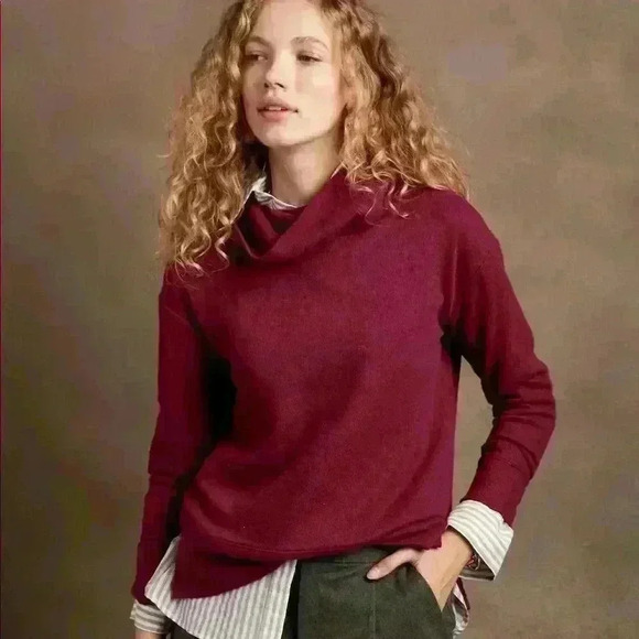 Banana Republic Cozy Cowl-Neck Sweatshirt - Picture 1 of 9